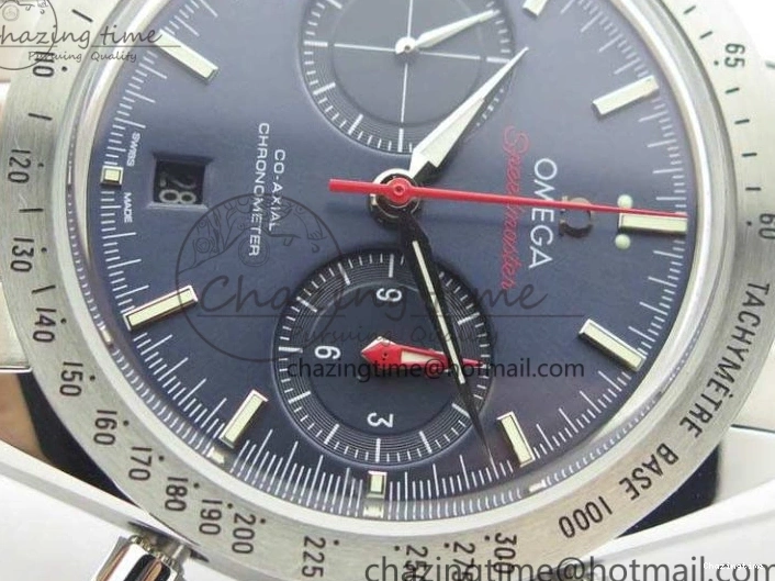 0506 Speedmaster ’57 Co-Axial OMF 1:1 Best Edition Blue Dial White Markers On SS Bracelet A Sustainable 8145